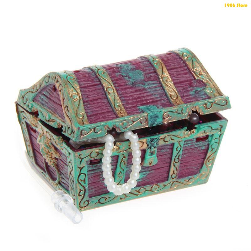 U1JB 수족관 보물 상자 장식 수지 보물 상자 모든  - Pet X Supplies & Tack Howell Photos 리뷰 및 가격