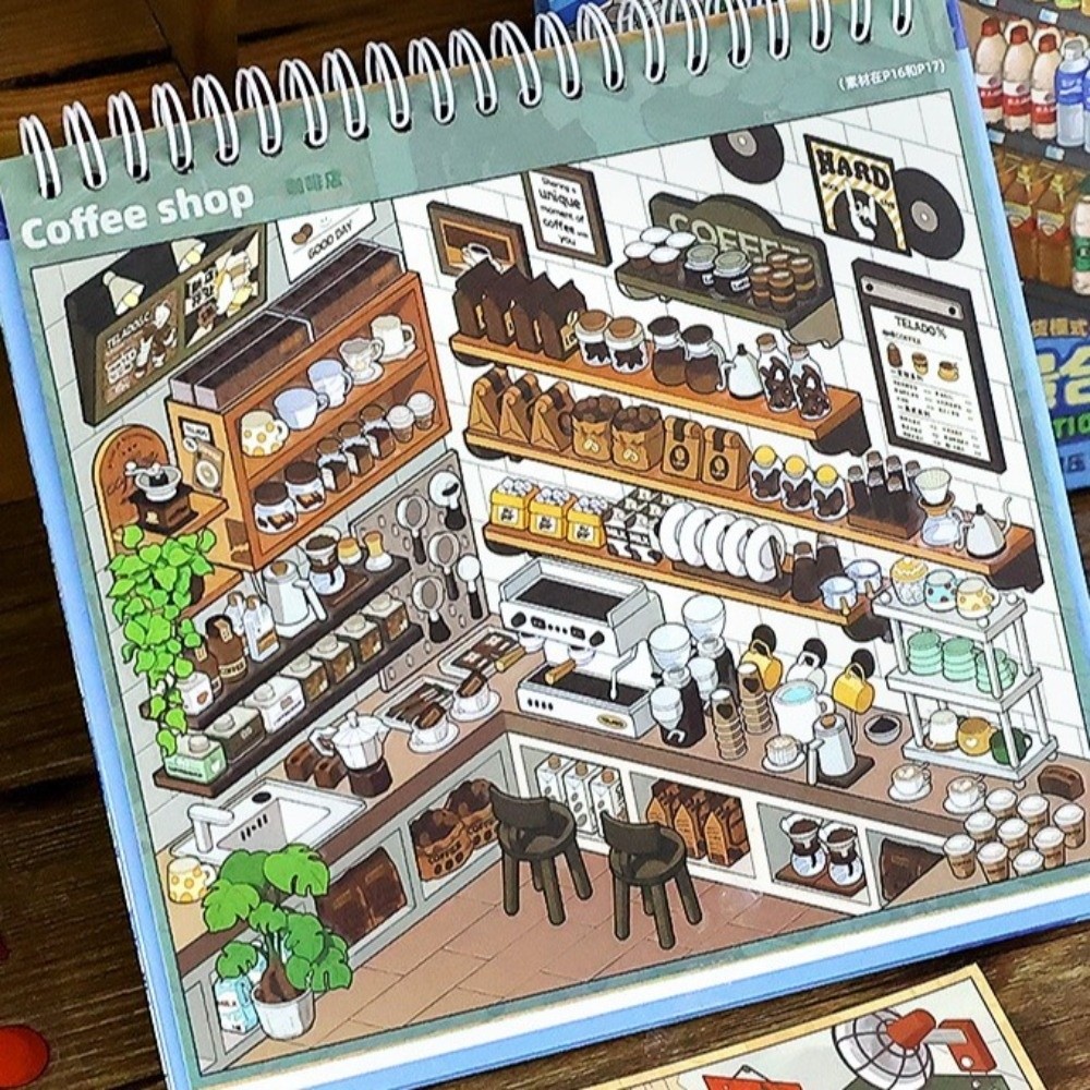 새로운 귀여운 3D 풍경 스티커 10 장면 33 시트  - Pet X Supplies 리뷰 및 가격